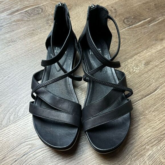 Eileen Fisher | Skip Washed Leather Sneaker Sandal - Picture 3 of 10